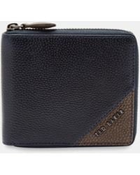 Ted Baker Zip around leather wallet - Azul