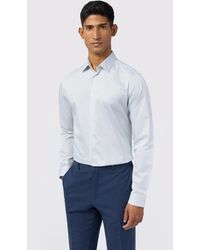Ted Baker - Ive Micro Diamond Print Sateen Slim Shirt - Lyst