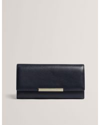 Ted Baker - Rysonn Bar Detail Leather Large Bifold Purse - Lyst