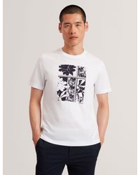 Ted Baker - Koney Botanical Graphic Crew Neck T-Shirt - Lyst