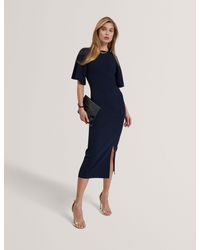 Ted Baker - Aedna Short Sleeve Knitted Bodycon Midi Dress - Lyst