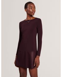 Ted Baker - Zephie Mini Dress With Faux Leather Skirt - Lyst