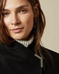 Ted Baker Long Belted Wrap Coat - Black