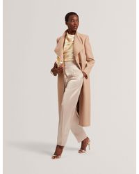 Ted Baker - Mindee Wool Rich Hourglass Longline Wrap Coat - Lyst