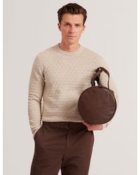 Ted Baker - Sainsy Branded Texture Crew Neck Jumper - Lyst