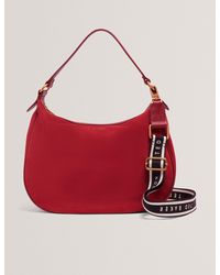 Ted Baker - Samiyra Suede Hobo Bag With Webbing Strap - Lyst