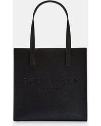 Ted Baker - Crosshatch Textured Faux Leather Tote Bag 25Cm X 25Cm X 12Cm Small Icon - Lyst