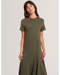 Ted Baker - Fuusia Panelled Jersey Short Sleeve Midi Dress - Lyst