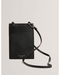 Ted Baker - Suzycon Faux Leather Phone & Card Holder Lanyard - Lyst