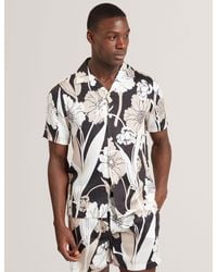 Ted Baker - Thorgan Botanical Print Short Sleeve Resort Shirt - Lyst