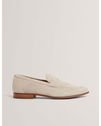 Ted Baker - Leivy Suede Slip-On Saddle Loafers - Lyst