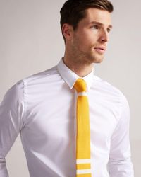 Homme Accessoires Cravates Cravate en Jersey bicolore Ted Baker pour homme en coloris Orange 