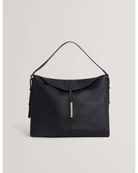 Ted Baker - Rysann Bar Detail Slouch Leather Shoulder Bag - Lyst