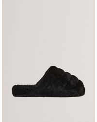 Ted Baker - Lopsey Plush Faux Fur Mule Slippers - Lyst