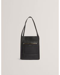 Ted Baker - Taala Soft Leather Zip Pocket Boxy Tote Bag - Lyst