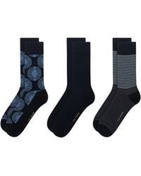 Ted Baker - 3 Pack Stripe Print Crew Socks - Lyst