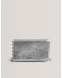 Ted Baker - Mahiraa Metallic Faux Leather Crossbody Wallet Bag - Lyst