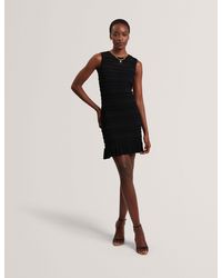 Ted Baker - Avela Scallop Detail Flippy Bodycon Mini Dress - Lyst