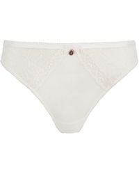 Ted Baker - Etta Mesh & Lace High Leg Thong - Lyst