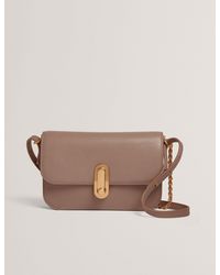 Ted Baker - Kkelli Leather Twist Lock Small Crossbody Bag - Lyst