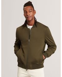 Ted Baker - Reznor Jersey Zip-Through Bomber Jacket - Lyst