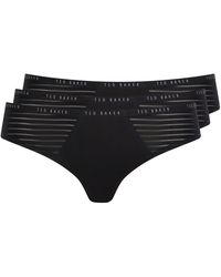 Ted Baker - Jessie 3-Pack Striped Mesh No-Show Briefs - Lyst