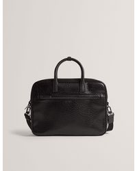 Ted Baker - Pedrro 15-Inch Pebbled Faux Leather Laptop Bag - Lyst
