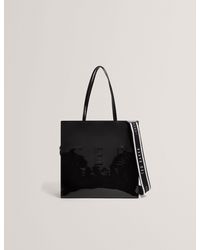 Ted Baker - Iconny Patent Webbing Strap Large Icon Tote Bag - Lyst