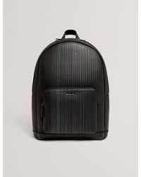 Ted Baker - Waliis Striped Woven Texture Pu Backpack - Lyst