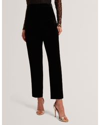 Ted Baker - Traube Velvet Tapered Leg Tailored Trousers - Lyst
