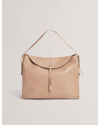 Ted Baker - Rysann Bar Detail Slouch Leather Shoulder Bag - Lyst