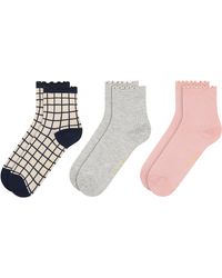 Ted Baker - 3 Pack Mixed Ruffled Ankle Socks - Lyst