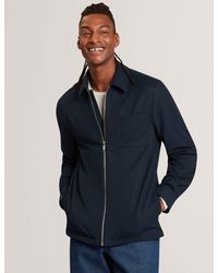 Ted Baker - Frenkie Textured Zip-Through Overshirt Jacket - Lyst