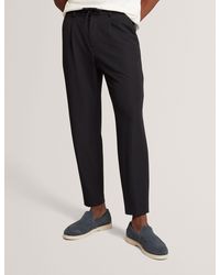 Ted Baker - Cialdat Waffle Texture Tapered Leg Trousers - Lyst