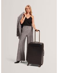Ted Baker - Icon-Blkm Croc Texture 4-Wheel Hard Shell Suitcase - Lyst