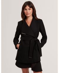 Ted Baker - Rosess Short Belted Wool Wrap Coat - Lyst
