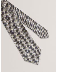 Ted Baker - Gennaro Wave Geometric Print Silk Tie - Lyst