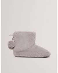 Ted Baker - Hamonda Faux Fur Pom-Pom Slipper Boots - Lyst