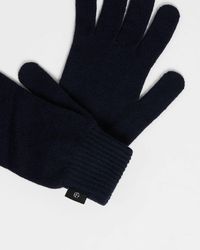 Ted Baker Jersey Stitch Gloves - Blue