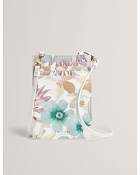 Ted Baker - Hallisa Pastel Floral Phone & Card Holder Lanyard - Lyst