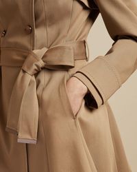 Ted Baker Cotton Fitted Mac Coat - Multicolour