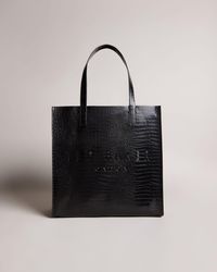 Ted Baker - Croc Detail Large Icon Bag - Lyst