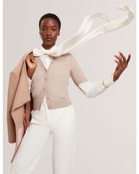 Ted Baker - Dazlia Merino Wool Cropped Short Sleeve Cardigan - Lyst
