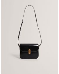 Ted Baker - Kkaysie Twist Lock Crinkled Leather Satchel Bag - Lyst