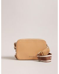 Ted Baker - Stunna Mini Leather Crossbody Camera Bag For Tan 11Cm X 17Cm X 5Cm Small Shoulder Bags Handbags Purses - Lyst