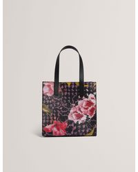 Ted Baker - Tuliia Floral Check Pu Small Icon Tote Bag - Lyst