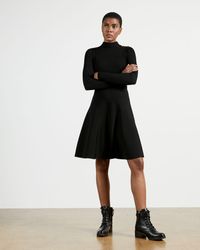 mizalia highland wrap detail skater dress