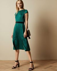Ted Baker Vestido Midi Estampado Wilderness - Verde