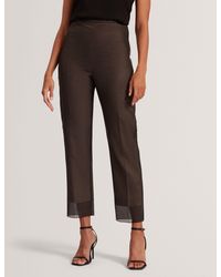 Ted Baker - Nubiaat Organza Overlay Slim Leg Tailored Trousers - Lyst