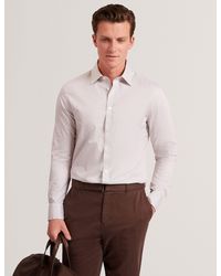 Ted Baker - Sohoe Striped Cotton Long Sleeve Shirt - Lyst